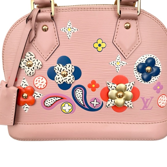 Louis Vuitton Epi Alma BB Blooming Flowers Multicolor Rose Ballerine Pink - Picture 14 of 15